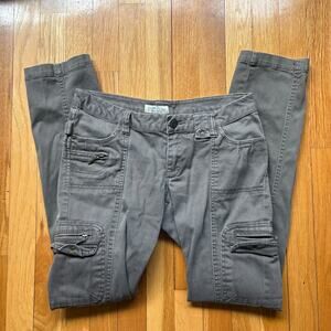 Paris Blues Juniors Size 7 Brownish/Green Cargo Pants VTG Y2k 2000s